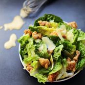 Ceasar Salad with Popcorn Chicken