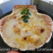 VIEIRAS CON CAMARONES GRATINADOS