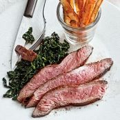 Cajun Steak Frites with Kale