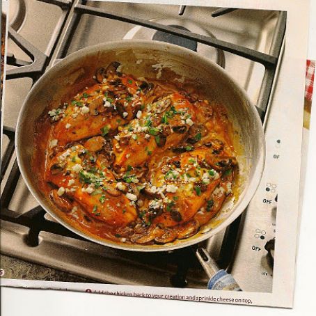 Chicken Marsala with Gorgonzola