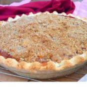 Raspberry Peach Pie with Streusel Top