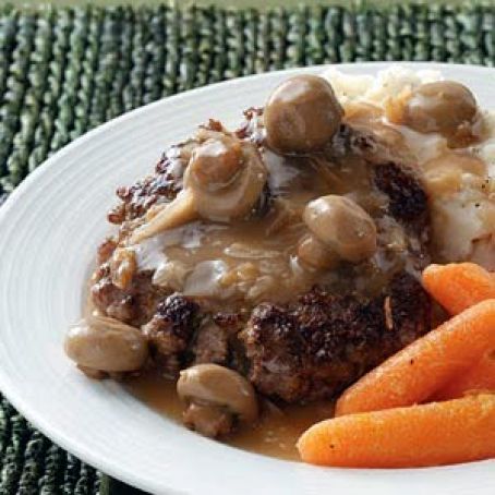 Lamb Burgers with Mushroom Gravy