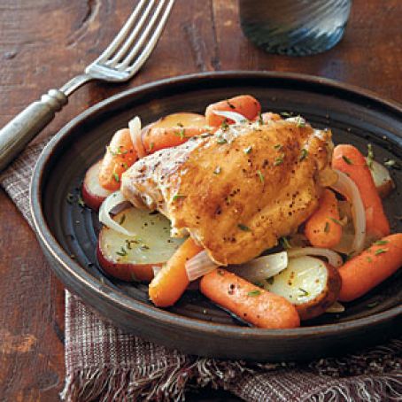 Slow Cooker Chicken with Carrots and Potatoes