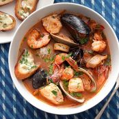 Cioppino Seafood Stew with Gremolata Toasts