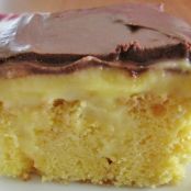 Boston Cream Poke Cake