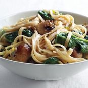 Spinach and Mushroom Lo Mein