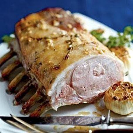 Brined Pork Loin with Brown Sugar-Bourbon Glaze