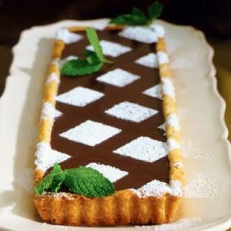 Fresh Mint-Chocolate Truffle Tart