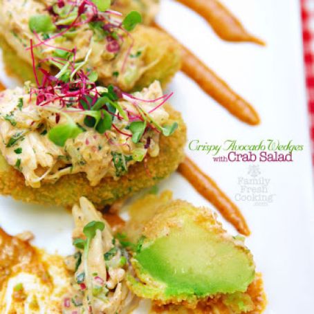 py Avocado Wedges with Crab Salad
