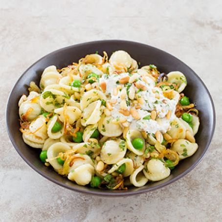 Orecchiette with Peas, Pine Nuts, and Ricotta