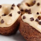 Baked Chocolate Doughnuts with Peanut Butter Glaze