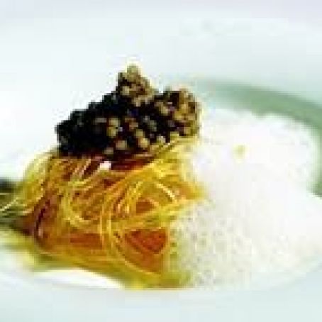 Consommé Tagliatelli with Lemon Caviar