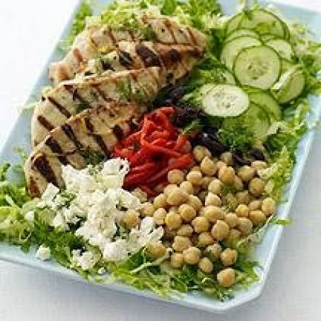 Greek Lemon-Dill Grilled Chicken Salad 6pts