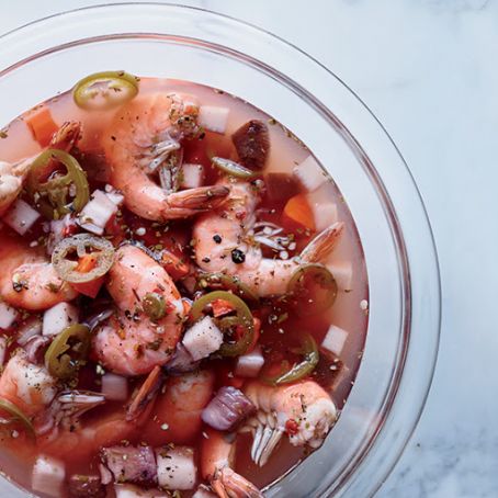 Jalapeño-Pickled Shrimp and Vegetables