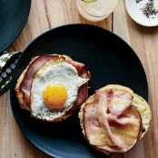 Ham-and-Cheddar Scallion Biscuit Sandwiches