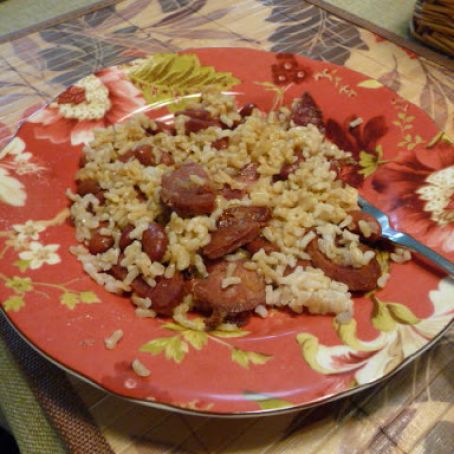 Pork Andouille Sausage with Red Beans and Rice