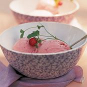 Rhubarb and Strawberry Ice Cream