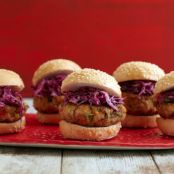 Crispy Tuna-Cake Sliders with Citrus Slaw