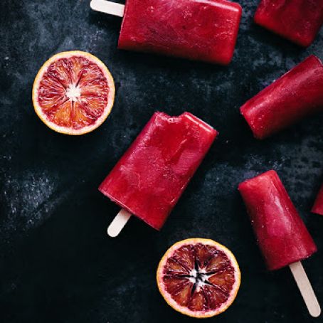 Blood orange popsicles