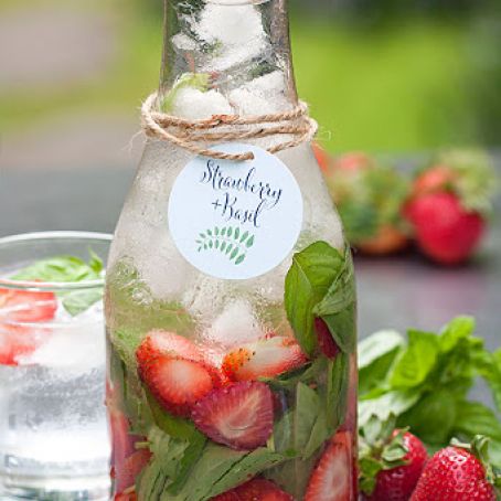 Strawberry & Basil Infused Water