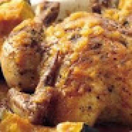 Maple Roast Chicken and Squash