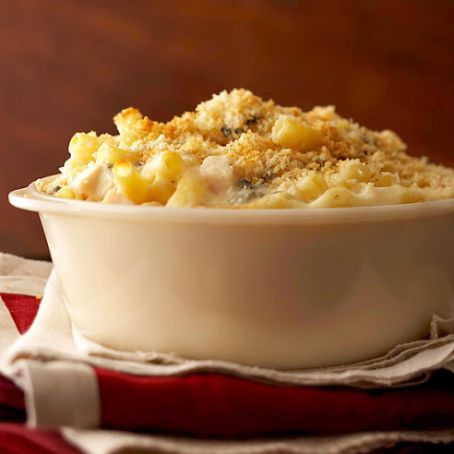 Three-Cheese Ziti and Smoked Chicken Casserole