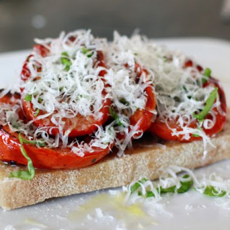 Roasted Tomatoes on Toast