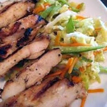 Teriyaki Chicken with Warm Ginger-Carrot Slaw   (Rachael Ray)