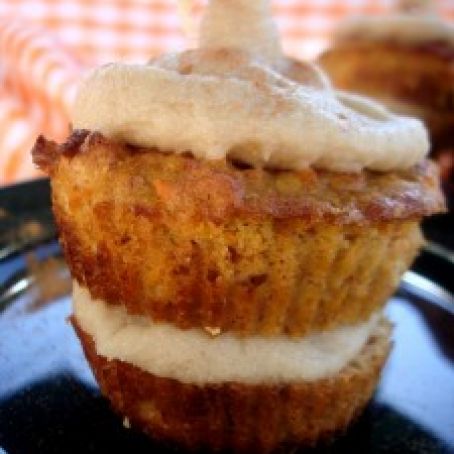 Paleo Double Decker Carrot Cake Cupcakes from PaleOMG