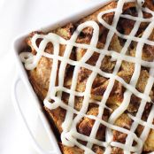 Gooey Cinnamon Roll French Toast Casserole