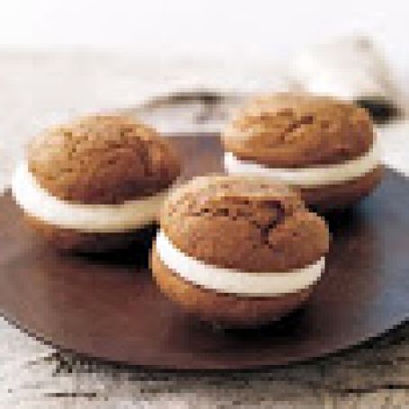 Pumpkin Whoopie Pies with Cream Cheese Filling