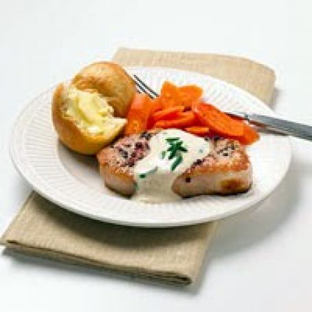 Peppered Pork with Chive Sauce