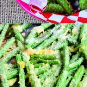 Oven Fried Garlic Parmesan Green Beans