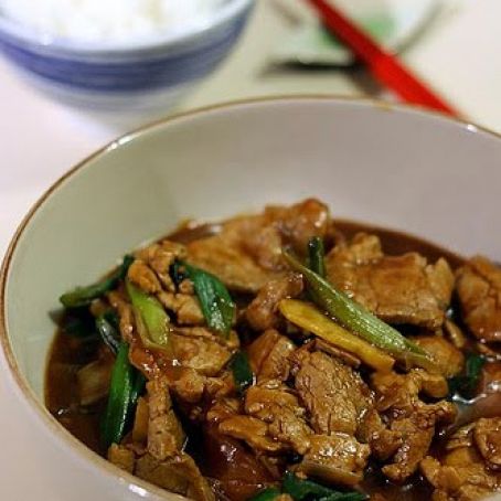 Pork with Ginger and Spring Onion