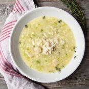 Blue Crab Soup with Spring Onions and Corn
