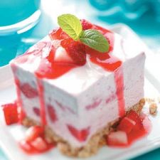 Frozen Strawberry dessert w/alcohol