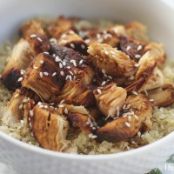 Slow cooker honey chicken w/ quinoa
