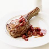 Roasted Veal Chops with Grapes