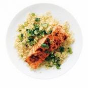 Salmon with lemon-cilantro vinaigrette