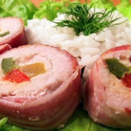 Turkey Rolls Wrapped in Bacon