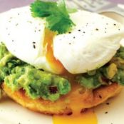 Potato Pancakes with Guacamole and Poached Eggs