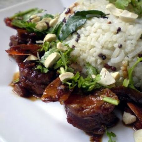 Lemon Rice with Honey Prawns