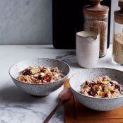 Creamy Steel-Cut Oats with Dried Cherries and Almonds