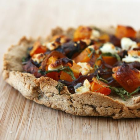 Carmelized Onion, Butternut and Goat Cheese Pizza