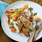 Roast Chicken with Potatoes and Butternut Squash