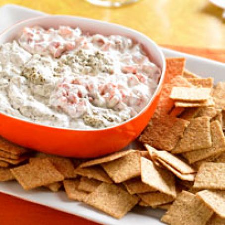 Pesto & Roasted Red Pepper Dip