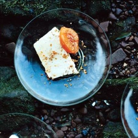 ALMOND SEMIFREDO w/Grappa Apricots