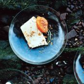 ALMOND SEMIFREDO w/Grappa Apricots