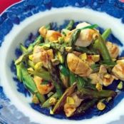 Stir-fried Chicken with Asparaus & Pistachios