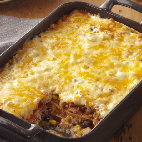Roasted Turkey Enchilada Bake